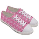 Pink Gerbera Daisy Vector Tile Pattern Women s Low Top Canvas Sneakers View3