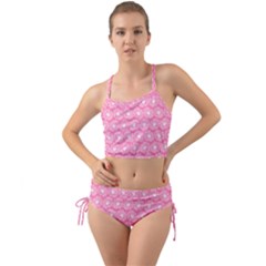 Pink Gerbera Daisy Vector Tile Pattern Mini Tank Bikini Set by GardenOfOphir