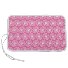 Pink Gerbera Daisy Vector Tile Pattern Pen Storage Case (l) by GardenOfOphir