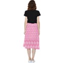 Pink Gerbera Daisy Vector Tile Pattern Frill Hi Low Chiffon Skirt View2