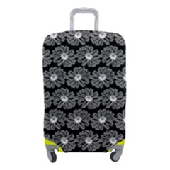 Black And White Gerbera Daisy Vector Tile Pattern Luggage Cover (small) by GardenOfOphir