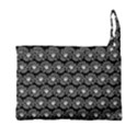 Black And White Gerbera Daisy Vector Tile Pattern Premium Foldable Grocery Recycle Bag View3