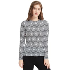 Gerbera Daisy Vector Tile Pattern Women s Long Sleeve Rash Guard by GardenOfOphir