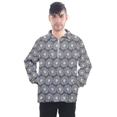 Gerbera Daisy Vector Tile Pattern Men s Half Zip Pullover by GardenOfOphir