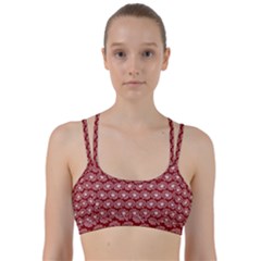 Gerbera Daisy Vector Tile Pattern Line Them Up Sports Bra by GardenOfOphir