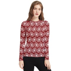 Gerbera Daisy Vector Tile Pattern Women s Long Sleeve Rash Guard