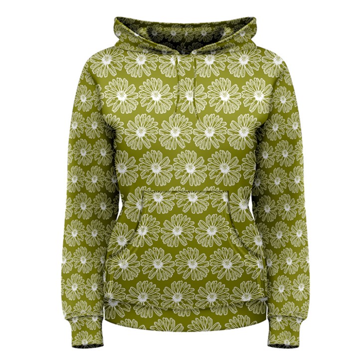 Gerbera Daisy Vector Tile Pattern Women s Pullover Hoodie