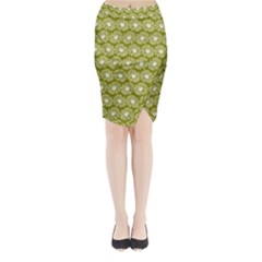 Gerbera Daisy Vector Tile Pattern Midi Wrap Pencil Skirt by GardenOfOphir