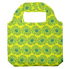 Gerbera Daisy Vector Tile Pattern Premium Foldable Grocery Recycle Bag by GardenOfOphir