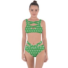 Gerbera Daisy Vector Tile Pattern Bandaged Up Bikini Set  by GardenOfOphir