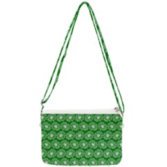 Gerbera Daisy Vector Tile Pattern Double Gusset Crossbody Bag by GardenOfOphir