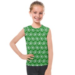 Gerbera Daisy Vector Tile Pattern Kids  Mesh Tank Top by GardenOfOphir