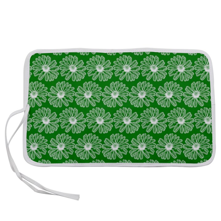 Gerbera Daisy Vector Tile Pattern Pen Storage Case (M)