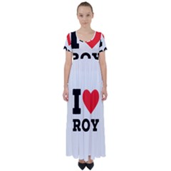 I Love Roy High Waist Short Sleeve Maxi Dress by ilovewhateva