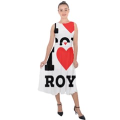 I Love Roy Midi Tie-back Chiffon Dress by ilovewhateva