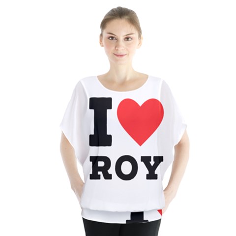 I Love Roy Batwing Chiffon Blouse by ilovewhateva