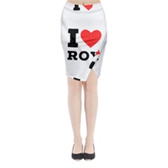 I Love Roy Midi Wrap Pencil Skirt by ilovewhateva