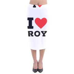 I Love Roy Velvet Midi Pencil Skirt by ilovewhateva