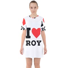 I Love Roy Sixties Short Sleeve Mini Dress by ilovewhateva