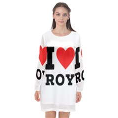 I Love Roy Long Sleeve Chiffon Shift Dress  by ilovewhateva