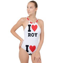 I Love Roy High Neck One Piece Swimsuit by ilovewhateva