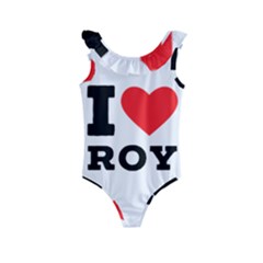 I Love Roy Kids  Frill Swimsuit by ilovewhateva