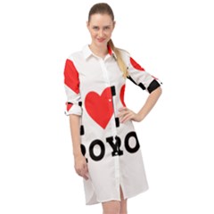 I Love Roy Long Sleeve Mini Shirt Dress by ilovewhateva