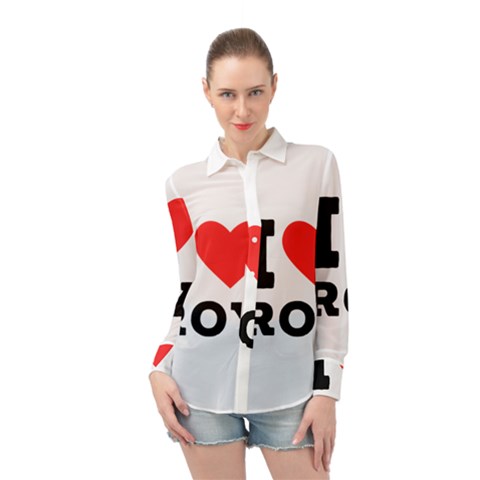 I Love Roy Long Sleeve Chiffon Shirt by ilovewhateva