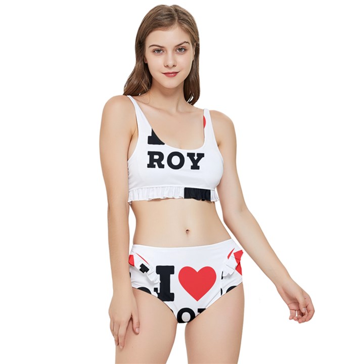 I love roy Frilly Bikini Set