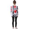 I love roy Kids  V Neck Casual Top View2