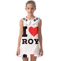 I Love Roy Kids  Pilgrim Collar Ruffle Hem Dress by ilovewhateva