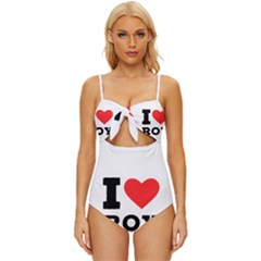 I Love Roy Knot Front One-piece Swimsuit by ilovewhateva