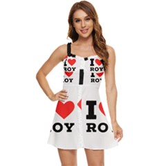 I Love Roy Ruffle Edge Bra Cup Chiffon Mini Dress by ilovewhateva