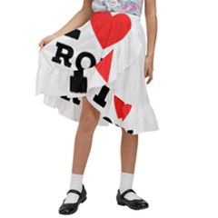 I Love Roy Kids  Ruffle Flared Wrap Midi Skirt by ilovewhateva