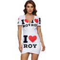 I love roy Low Cut Cap Sleeve Mini Dress View1