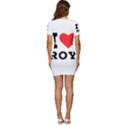 I love roy Low Cut Cap Sleeve Mini Dress View4