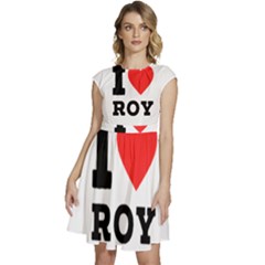 I Love Roy Cap Sleeve High Waist Dress by ilovewhateva