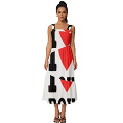 I Love Roy Square Neckline Tiered Midi Dress by ilovewhateva