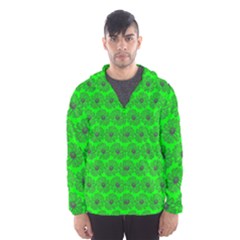 Gerbera Daisy Vector Tile Pattern Men s Hooded Windbreaker by GardenOfOphir