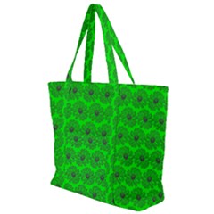 Gerbera Daisy Vector Tile Pattern Zip Up Canvas Bag by GardenOfOphir