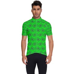 Gerbera Daisy Vector Tile Pattern Men s Short Sleeve Cycling Jersey by GardenOfOphir