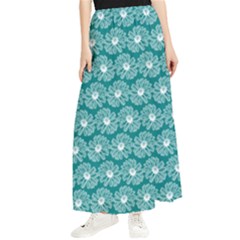 Gerbera Daisy Vector Tile Pattern Maxi Chiffon Skirt by GardenOfOphir