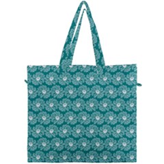 Gerbera Daisy Vector Tile Pattern Canvas Travel Bag by GardenOfOphir