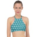 Gerbera Daisy Vector Tile Pattern Racer Front Bikini Top View1