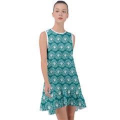 Gerbera Daisy Vector Tile Pattern Frill Swing Dress