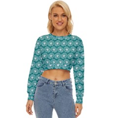 Gerbera Daisy Vector Tile Pattern Lightweight Long Sleeve Sweatshirt