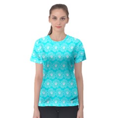 Gerbera Daisy Vector Tile Pattern Women s Sport Mesh Tee