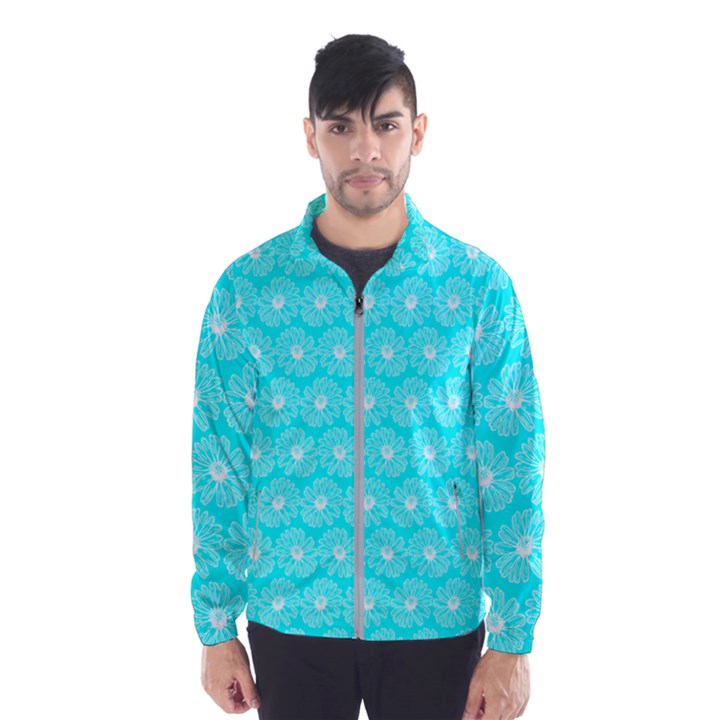 Gerbera Daisy Vector Tile Pattern Men s Windbreaker