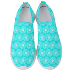 Gerbera Daisy Vector Tile Pattern Men s Slip On Sneakers by GardenOfOphir