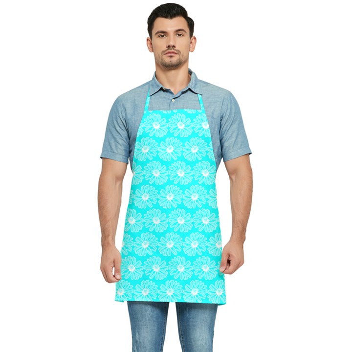 Gerbera Daisy Vector Tile Pattern Kitchen Apron